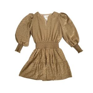 Emily McCarthy Penelope Cheetah Print Dress Gold Small